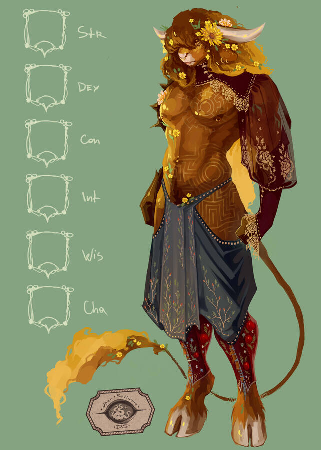 Character design of a minotaur